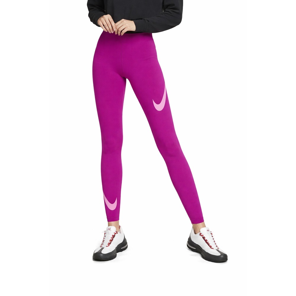 Nike Sportswear Leg-A-See Swoosh Women's Leggings Rich Berry Size XS NEW